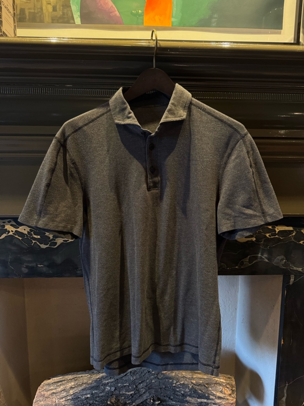 Men's Short Sleeve Polo Shirt - Charcoal Gray